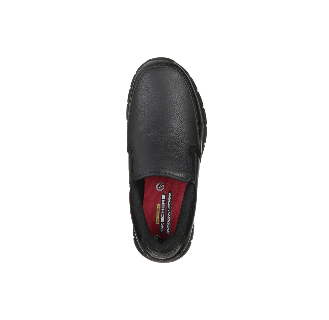 Womens Skechers Nampa - Annod Slip Resistant Black Wide Fit Shoes