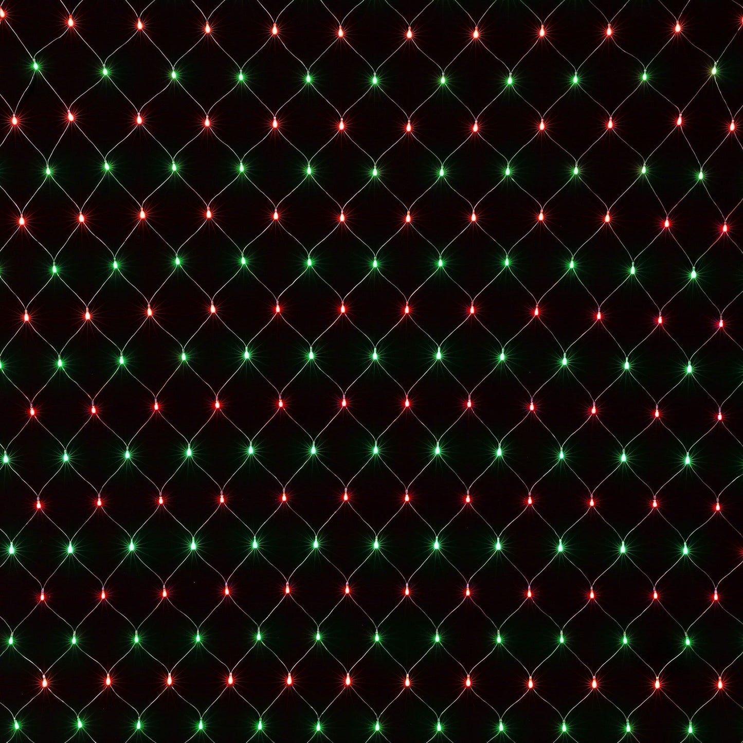 Jingle Jollys Christmas Lights 6x4m Christmas Net Lights 1000LED Red Green Festive Lighting