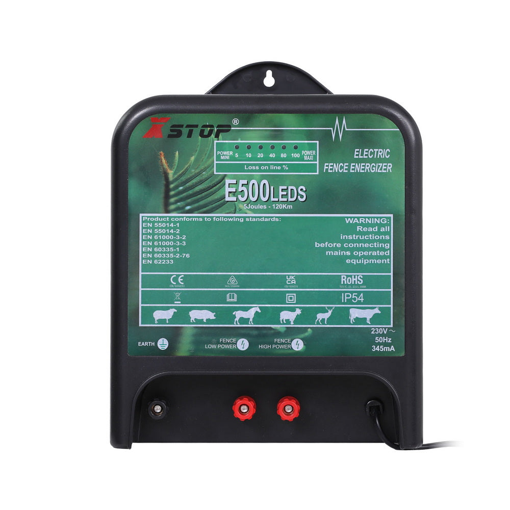 XSTOP Electric Fence Energiser 5J 220-240V 120km