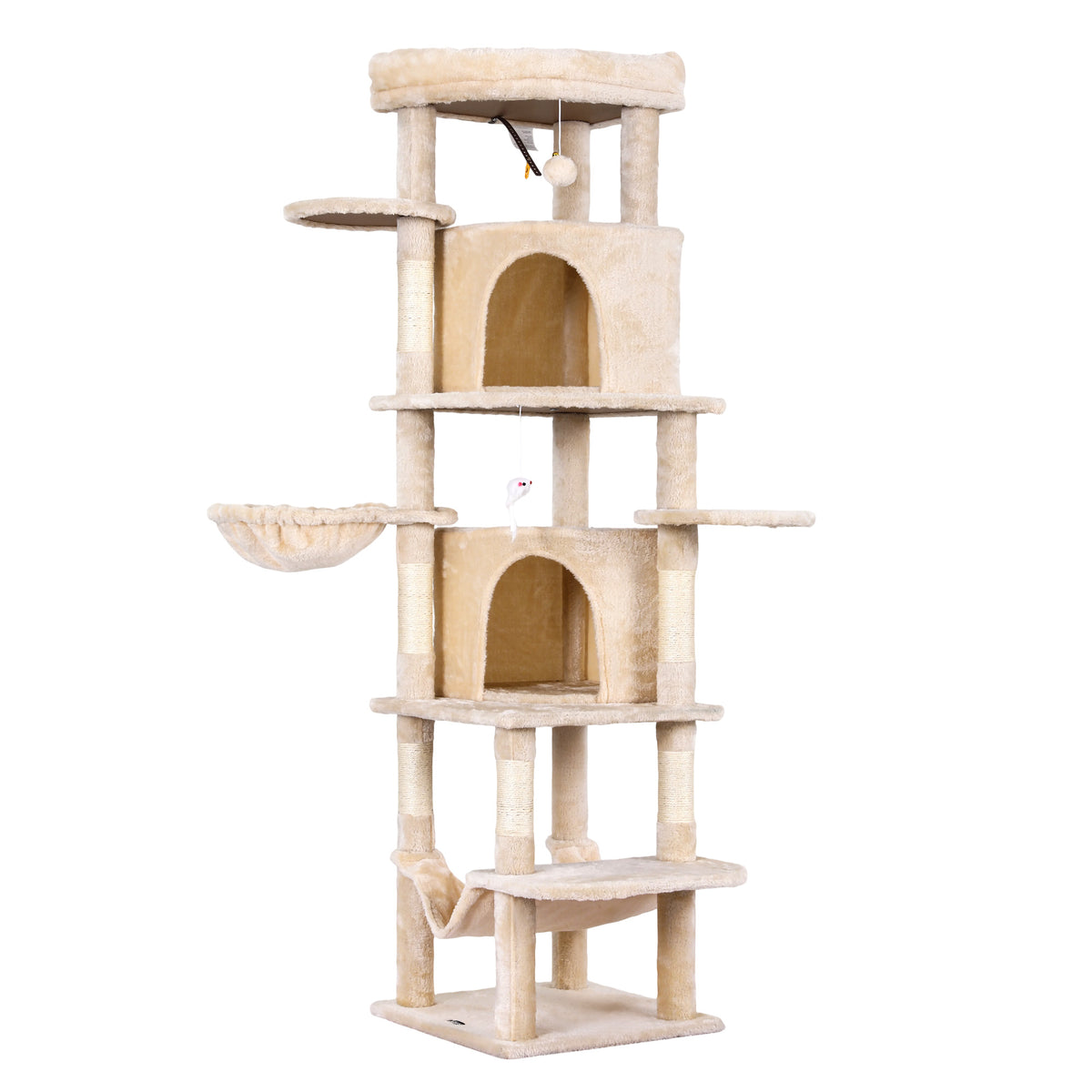 i.Pet Cat Tree Tower 167cm Large Scratching Post Furniture Scratcher House Beige