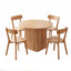 1 Artiss Dining Table and 4 Chairs Set Natural Timber
