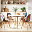 1 Artiss Dining Table and 4 Fabric Eiffel Chairs Set White