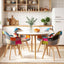 1 Artiss Dining Table and 4 Mid Century Chairs Set White