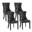 1 Set of 4 Artiss Dining Chairs Black Leather