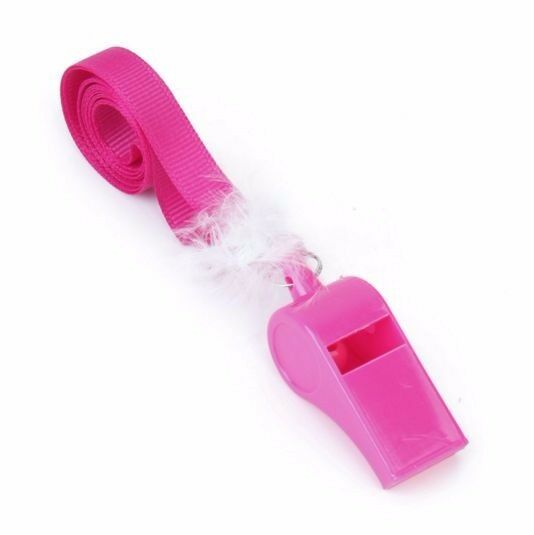 10 Pack Whistles Whistle Hot Pink Sports Cheerleader Hens Night Pink Games Party