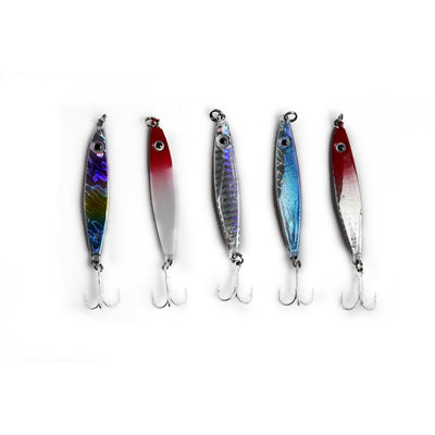 10 x 21G Fishing Lures Metal Slice Micro Jig Bait Spoon Tackle Salmon Mackerel
