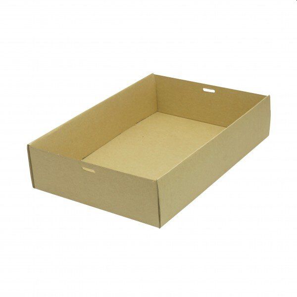 10 x Extra Large Brown Kraft Disposable Catering Grazing Boxes Trays With Lids