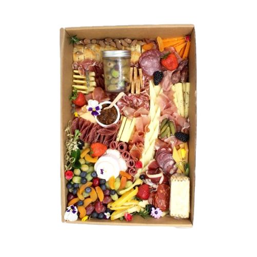 10 x Extra Small Brown Kraft Disposable Catering Grazing Boxes Trays With Lids