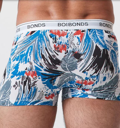 10 x Mens Bonds Guyfront Trunks Underwear Undies Multicoloured Leaves