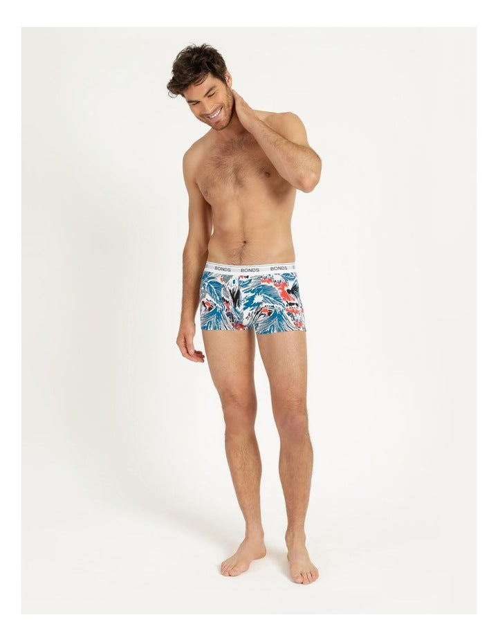 10 x Mens Bonds Guyfront Trunks Underwear Undies Multicoloured Leaves