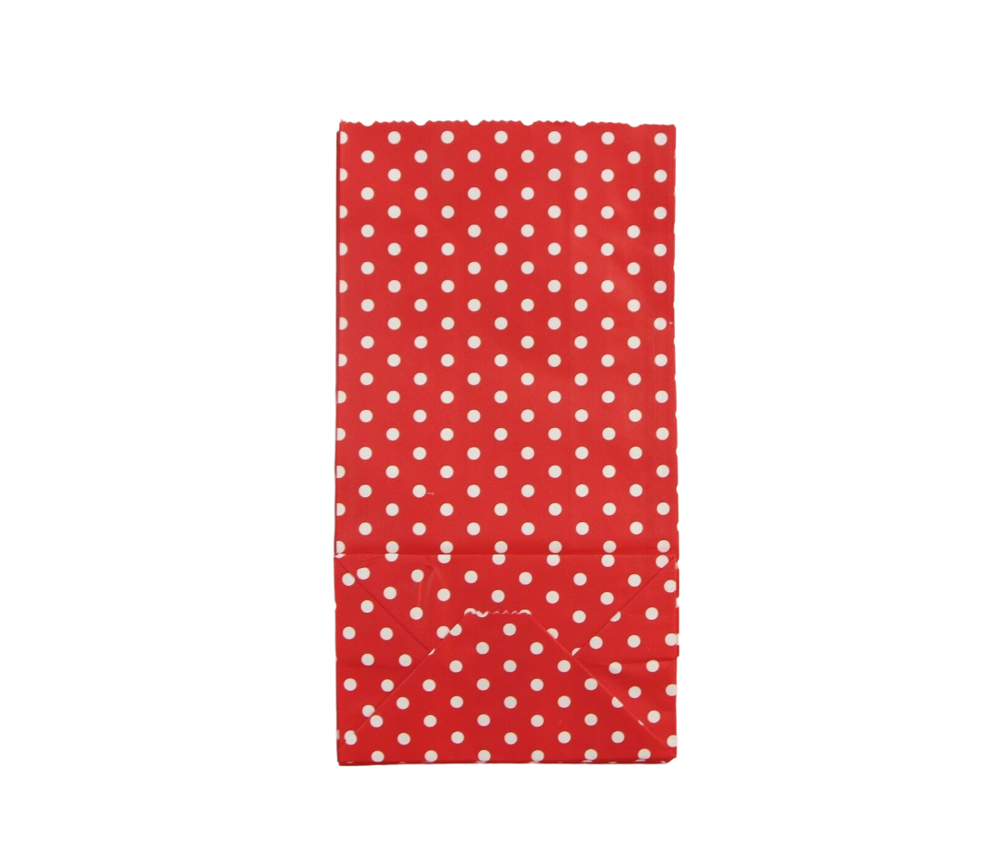 10 x Paper Lolly Bags Large 23Cms Wedding Birthday Gift Polka Dots