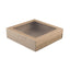 10 x Small Brown Kraft Disposable Square Catering Grazing Boxes Trays With Lids
