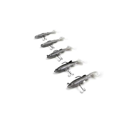 10 x Soft Plastic Vibe Freshwater Lures Mullet Flathead Jig Heads Cod Fishing