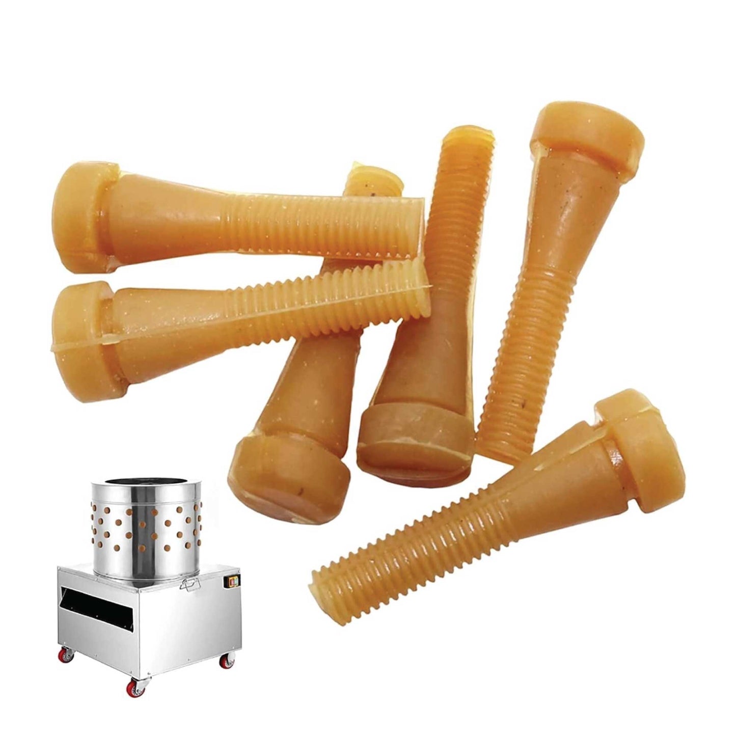 100 Large Replacement Rubber Fingers for Chicken Plucker - Poultry Feathers