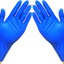 100 Pcs X Disposable Nitrile Examination Blue Powder-Free Gloves - Large