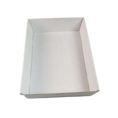 100 X Large White Disposable Catering Grazing Boxes Trays With Clear PET Lids