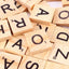 100Pcs Wooden Alphabet Letters Scrabble Tiles Set / Diy Letter Crafts For Children Kids Student