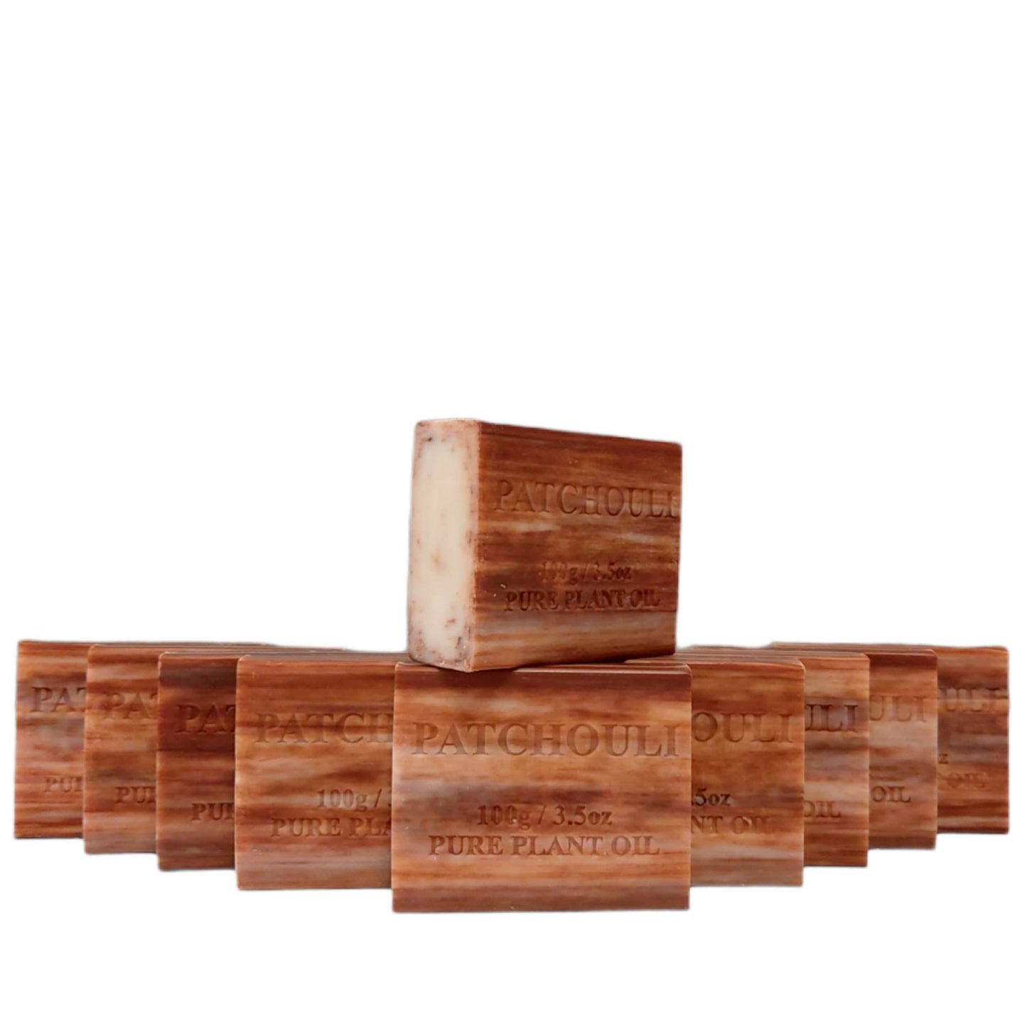 Orku 100x 100g Plant Oil Soap Patchouli Scent Natural Vegetable Bar