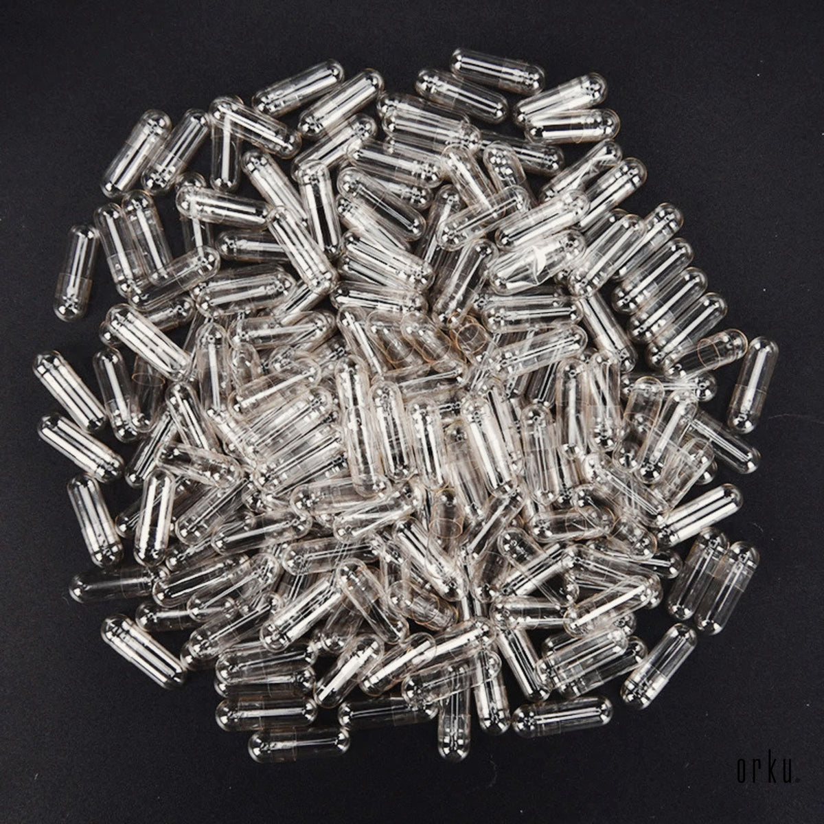 Orku 500x Empty Vegetable Capsules Size 00 - Unfilled Vegan Vege Clear Caps