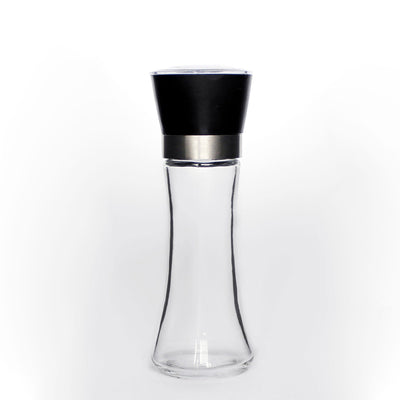 10x 180ml Glass Salt or Pepper Grinder 18cm - Adjustable Ceramic Core Tall Mill