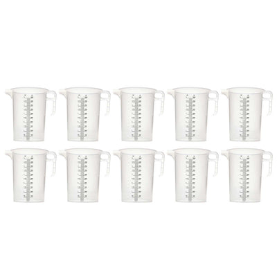 10x 5L Measuring Jug Heavy Duty Clear Plastic Propylene Food Grade BPA 5 Pro-Jug