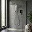 12" Rain Shower Head Set with 3-Mode Handheld Brass High Pressure WELS Chrome