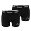 12 X Kappa Mens Black/Black Boxer Shorts Comfy Trunks