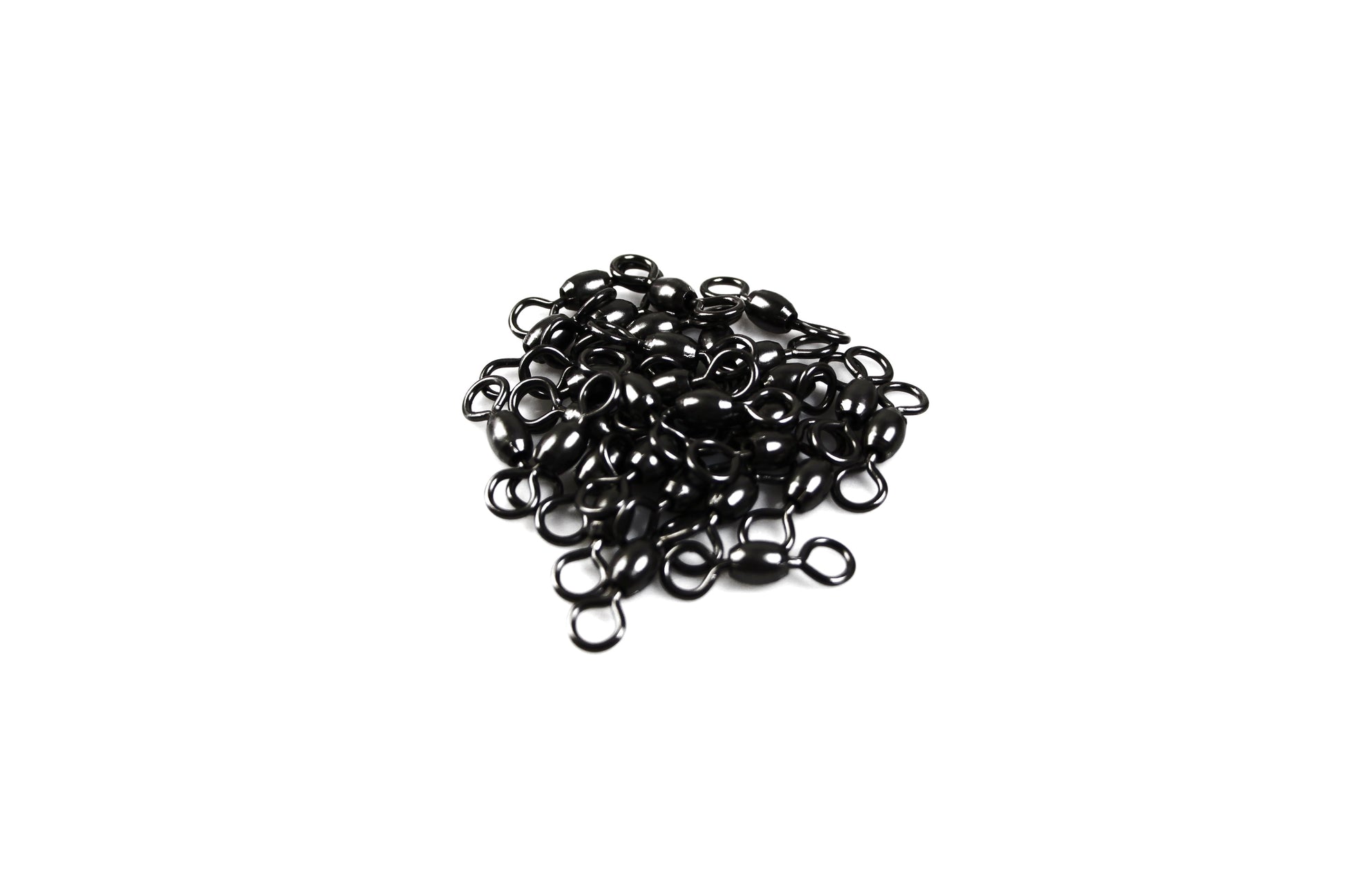 120Pcs X Black Brass Barrel Fishing Swivel Ball Bearing Tackle Swivels