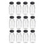12x 500ml Flint Glass Jars + Twist Lids - Round Food Storage Preserving Jar