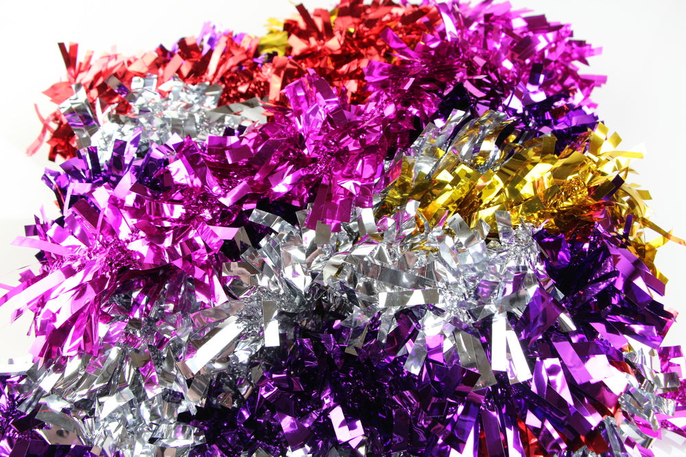 15 X Christmas Tinsel Thick Xmas Garland Tree Decorations - Assorted Pack