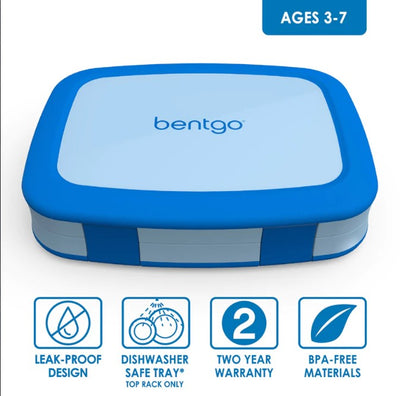 2 x Bentgo Kids Lunch Box Container Storage Blue