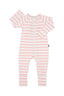 2 x Bonds Baby 2-Way Zip Wondersuit Coverall Pink Stripe