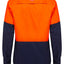 2 x Hard Yakka Basic 2 Tone Long Sleeve Vented Drill Shirt Orange Navy