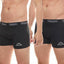 2 x Kappa Trunks Mens Black Boxers Underwear Trunk Boxer Shorts