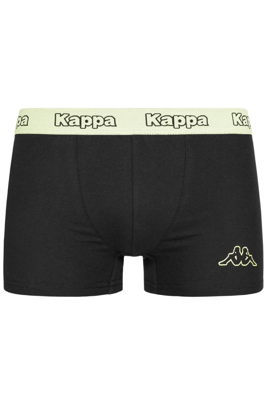 2 x Kappa Trunks Mens Black/Yellow Boxers Underwear Trunk Boxer Shorts