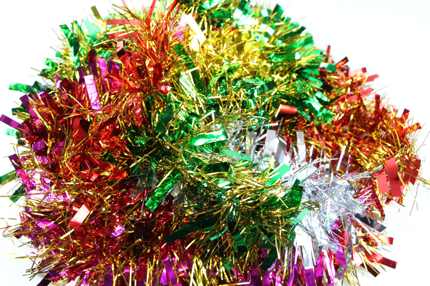 20 X Christmas Tinsel Thick 2-Tone Xmas Garland Tree Decorations - Assorted Pack