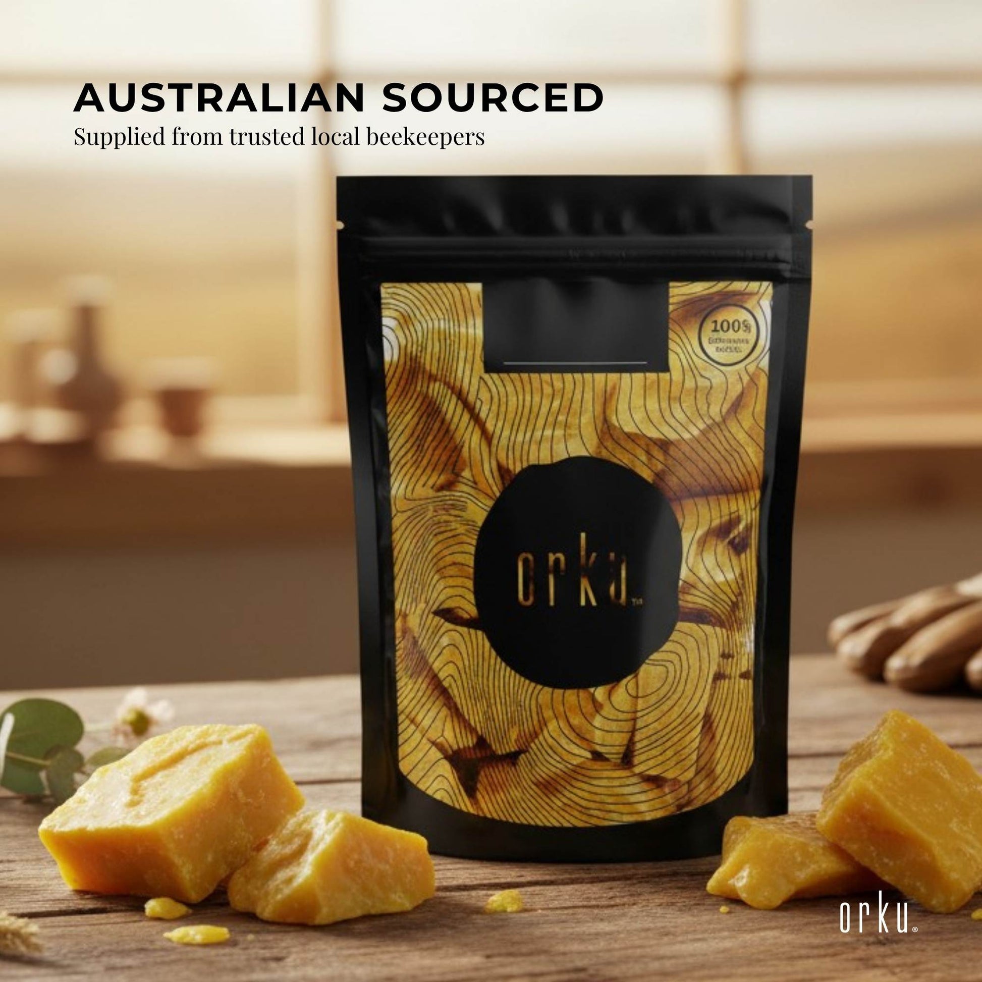 20Kg Orku Australian Beeswax Chunks - Pure Natural Unrefined Raw Bulk