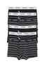 24 X Bonds Mens Guyfront Trunks Underwear Black / Grey Stripe