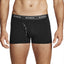 24 X Bonds Mens Guyfront Trunks Underwear Black/Grey/Grey Stripe