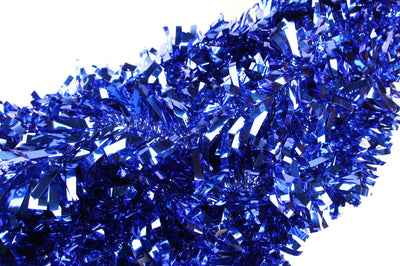 25 X Christmas Tinsel Thick Xmas Garland Tree Decorations - Royal Blue