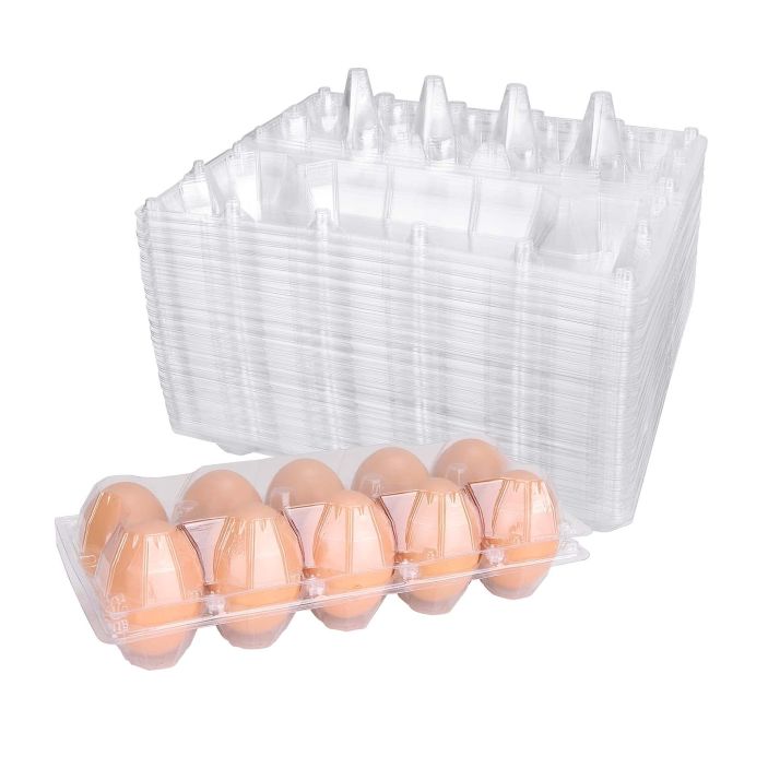25 X Clear Duck Egg Cartons For 10 Large Eggs