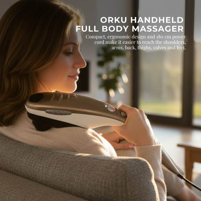 Orku Handheld Full Body Massager Champagne - 6 Massage Heads
