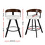 2x Artiss Bar Stools Swivel Kitchen Chairs Metal Legs Bentwood Counter White PU