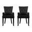 2x Artiss Dining Chairs Velvet French Provincial Armchair Black