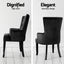 2x Artiss Dining Chairs Velvet French Provincial Armchair Black