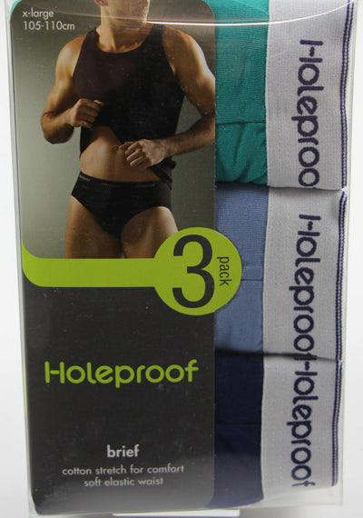 3 Pairs Mens Holeproof Cotton Mens Brief Underwear Undies Cotton