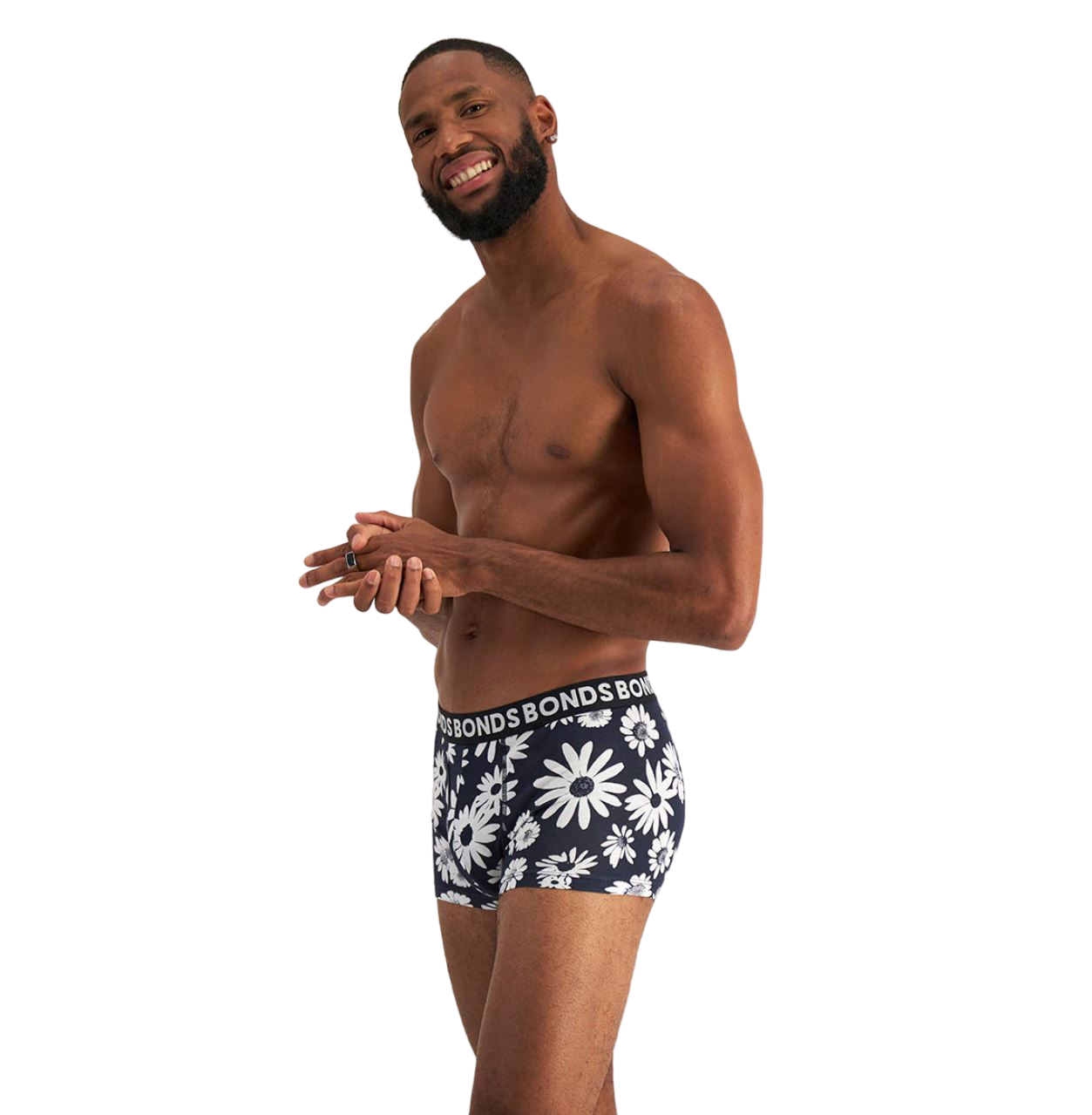 3 x Bonds Mens Everyday Trunks Underwear Flower Multi Black Undies
