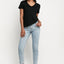 3 x Bonds Womens Originals Light Weight V Tee Cotton Tshirt Black