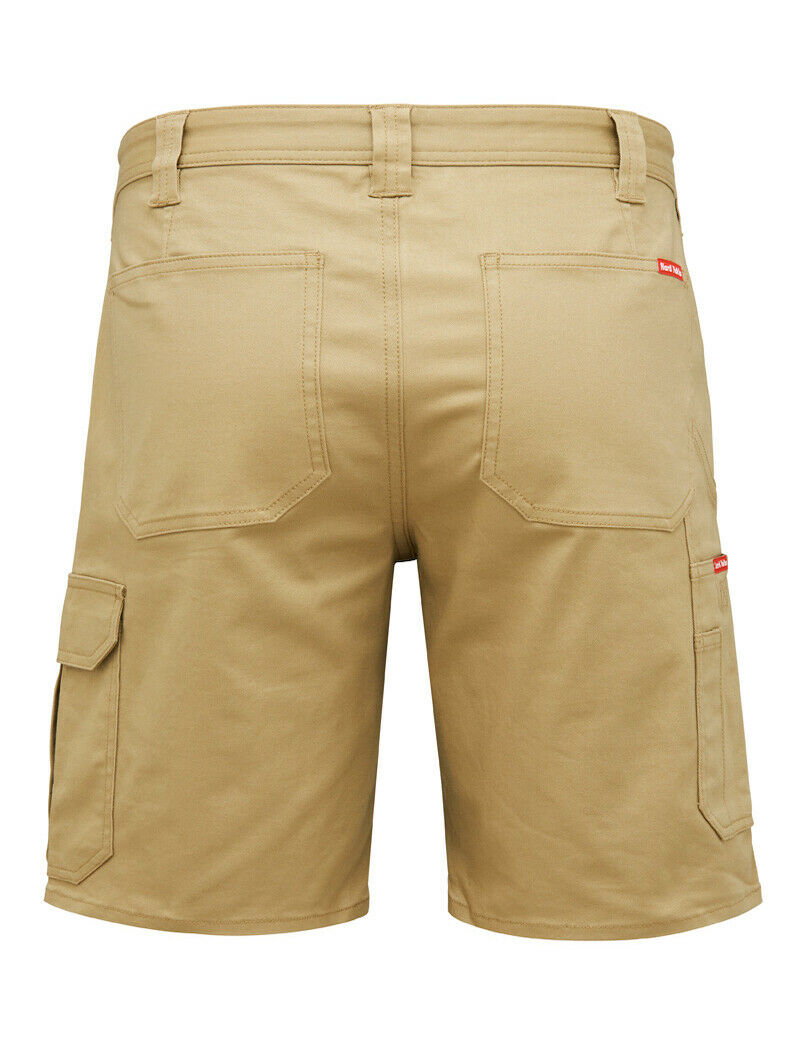 3 x Mens Hard Yakka Core Basic Stretch Drill Cargo Short Khaki Y05067