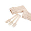 300 X Disposable Wooden Cutlery Bulk Bamboo Party 160mm - Spoons/Knives/Forks